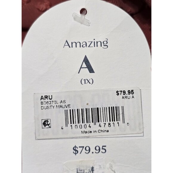 Arula Womens Tiered Dress With Textured Dot Design Dusty‎ Rose M - Picture 9 of 14